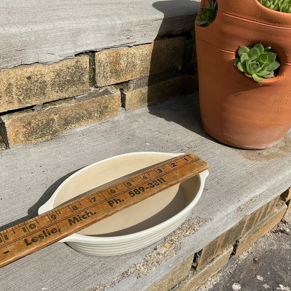 Pampered Chef Small Oval Baking Dish‎ Stoneware 9